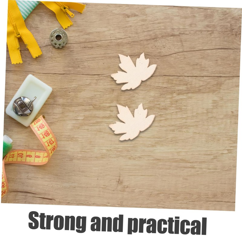 SHINEOFI 100pcs Unfinished Wooden Maple Leaves Cutouts for DIY Crafts