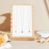 Pinkgarden Bamboo Necklace Display Stand - Chain Jewelry Rack Organizer,