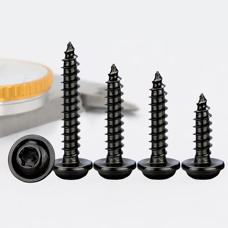 Drenky Wood Screws Torx Black, M4 x 20 mm Tapping