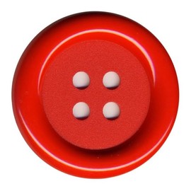 Clown Buttons 38 mm Pack of 6 Red