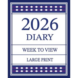 2026 Diary Large Print Week to View Navy