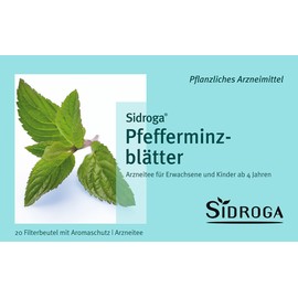 Sidroga Peppermint Leaves: Medicinal Tea with the Leaves of Dried Peppermint for Digestive Disorders 20 Tea Bags of 1.5g