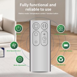 CLVIZCXOM New Fan Remote Control Replacement Fit for Dyson Air Cooling Purifier Tower Fan AM11 TP00 TP01 (Sliver/Grey)
