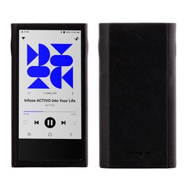 MITER Case for Astell&Kern P1 / Activo P1, Handmade Artificial PU Leather Cover for P1 (Black)