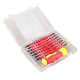 Insulated Screwdriver Set 8pcs Double Ended Insulated Magnetic Screwdriver Kit Cross Screwdriver Set with a Handle (8 in 1)