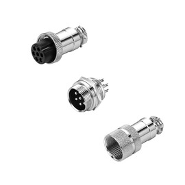 5 x 7 Pin Aviation Plug GX16 16mm Aviation Plug Docking Female and Male Bullet Plug