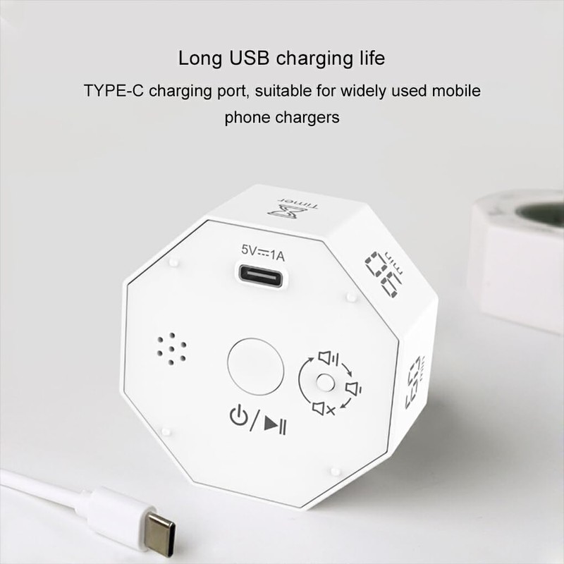 Digital Kitchen Timer Multi-Functional and Compact Productivity Timer ABS Productivity