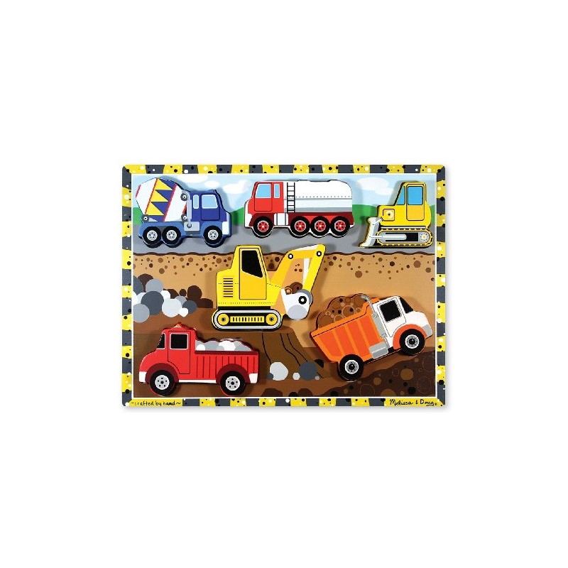 Melissa & Doug Construction Chunky Puzzle | Puzzles | Wooden
