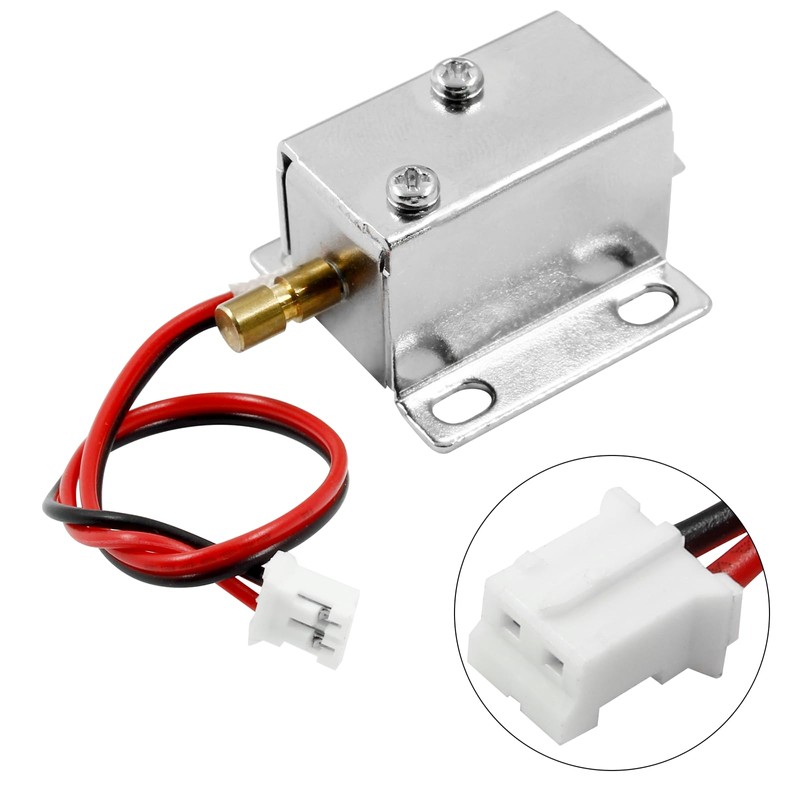 Bonsicoky DC 12V 0.43A Electromagnetic Solenoid Lock, Mini Slim Electric