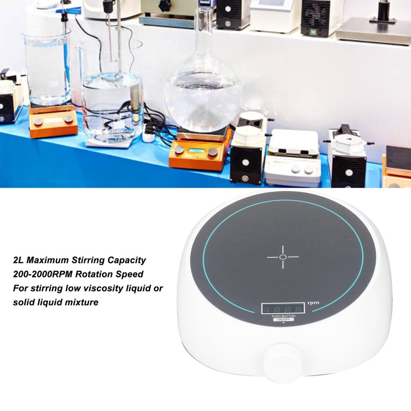 2L Magnetic Stirrer Digital Display Magnetic Mixer Stirring Plate for