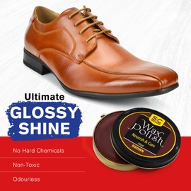 Stone and Clark Premium Brown Shoe Polish Kit - Renews and Protects Leather Shoes and Boots - Leather Wax Boot Polish for Brilliant Gloss - 16 Grams (Pack - 3)