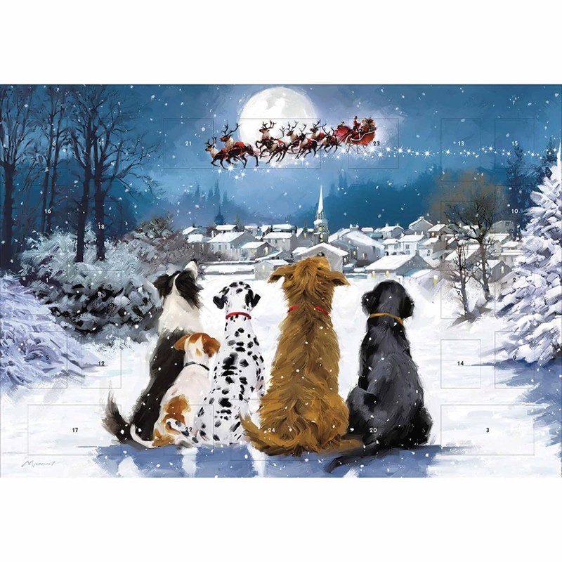 Caltime Traditional Advent Calendar, Night Before Christmas with Envelope