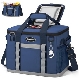 Maelstrom Soft Cooler Bag, Collapsible Leakproof Cooler for 35 Cans – Portable Ice Chest for Camping, Beach, Road Trips & Grocery Shopping, Blue