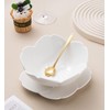 KKGUD Cute Ceramic 6-Inch Serving Bowl with Saucer and Spoon,