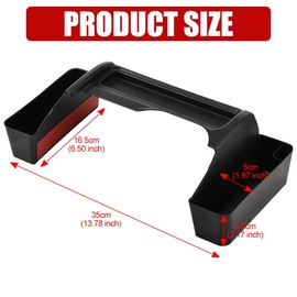 JSCARLIFE JK Shifter Storage Box, ABS Gear Shift Console Side Tray Organizer for 2007-2017 J-eep Wrangler JK JKU, Interior Center Console Accessories, Black