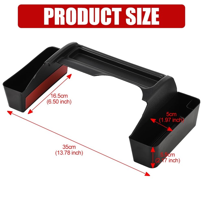 JSCARLIFE JK Shifter Storage Box, ABS Gear Shift Console Side