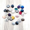 20 Pcs Satin Covered Metal Shank Buttons Cloth Buttons for