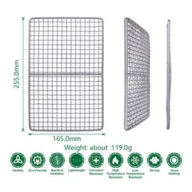 usharedo Boundless Voyage Mini Size Durable Titanium Charcoal BBQ Grill Plate Include a Carry Bag for Outdoor Camping Beach Ti15108B