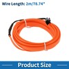 X AUTOHAUX 2m EL Wire Cable LED Glow String Light