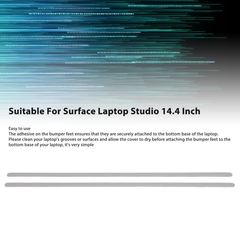 Tosuny Pack of 2 Laptop Rubber Foot Strips, Non-Slip Bumper