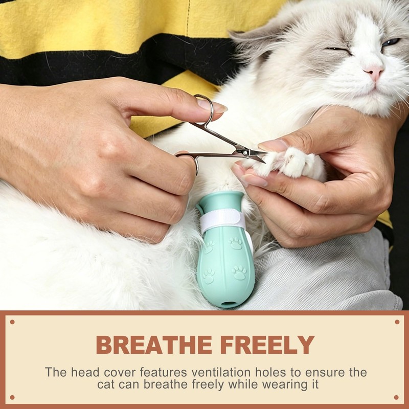 QivaZira 5 Pcs Cat Muzzle for Grooming with Anti Scratch