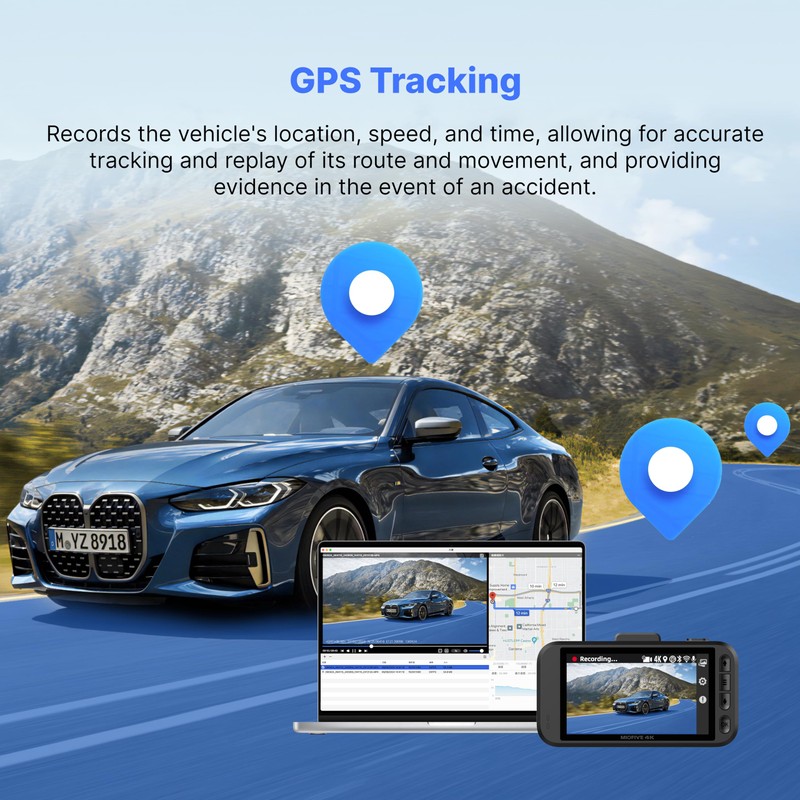Dash Cam Front with 32G SD Card, Miofive 4K/2160P Car