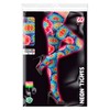 Widmann - Psychedelische Strumpfhose, Neon, 40 DEN, Disco Fever, Karneval,