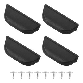 sourcing map 4Pcs Luggage Replacement Pads, Plastic Luggage Stand Feet Stud, Suitcase and Travel Gear Bottom Side Accessories with Self-tapping Screws, Black (50x17x20mm)