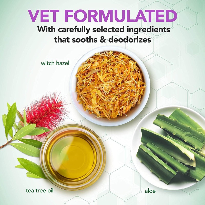 Vet's Best Ear Relief Finger Wipes | Ear Cleansing Finger