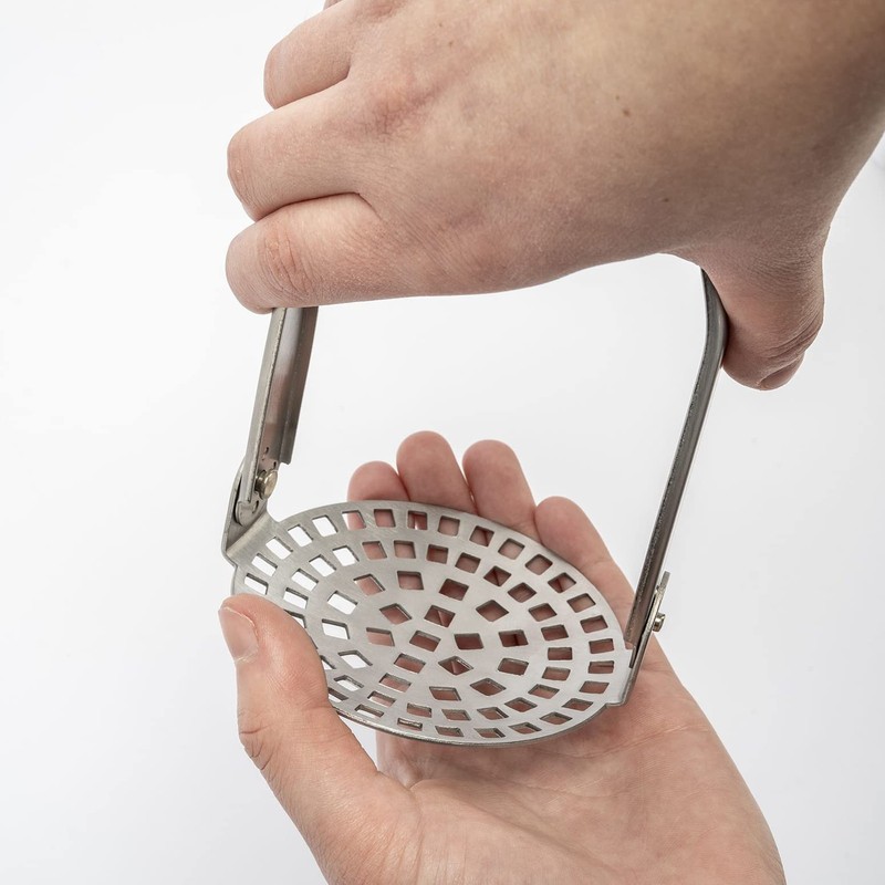 Westmark 61282270 Potato Masher, Foldable for Space-Saving Storage, Stainless Steel/Plastic,