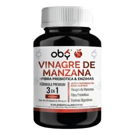 Vinagre Manzana Enzimas Digestivas 700 Prebioticos Inulina Achicoria Capsulas Veganas Candida Cleanse Oby Vitaminas Mujer Hombre Caps