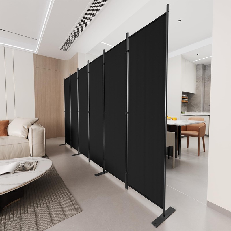 C-Hopetree 6 Panels Room Divider, 6 Ft Tall Indoor Folding