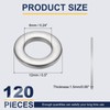 sourcing map M6 Flat Washer for Screw, 120Pcs Metal Washers