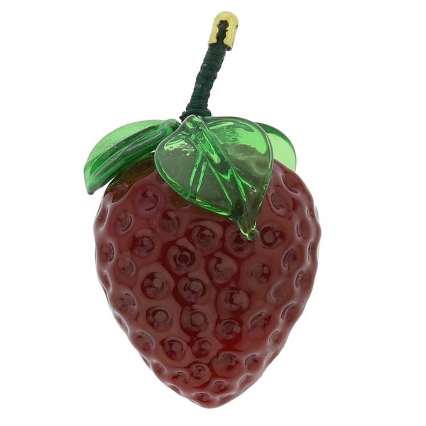 GlassOfVenice Murano Glass Strawberry Figurine