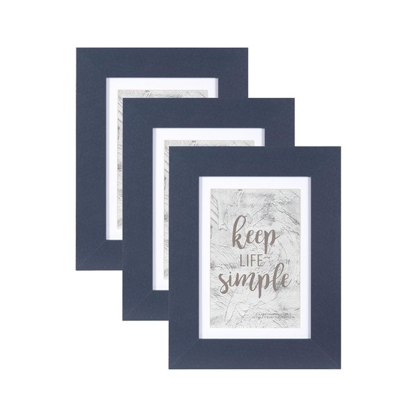 kennethan 5x7 Picture Frame Navy Blue 3 Pcs in 1