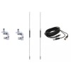 Hustler VINTAGE HUSTLER HQ-27 BLACK, 18 FT DUAL COPHASE COAX, MIRROR MOUNT