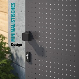 VOOXA Premium, 2 Pull Bumper Handles Set for Exterior Doors and Gates (Anthracite RAL 7016), Door Fitting with Concealed Screw Connection, Assembly Instructions (English language not guaranteed),