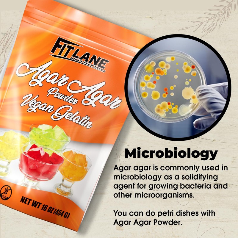 Agar Agar Powder 16 oz - Vegan (Vegetarian) Gelatin -