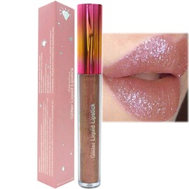 Sparkling Lip Gloss with Diamond Shimmer for Women & Girls - Long-Lasting, Non-Stick Cup for Glamorous Makeup Looks