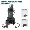 XtremepowerUS 1/2HP Submersible Sump Sewage Pump, Larger-Flow 4,860 GPH Cast