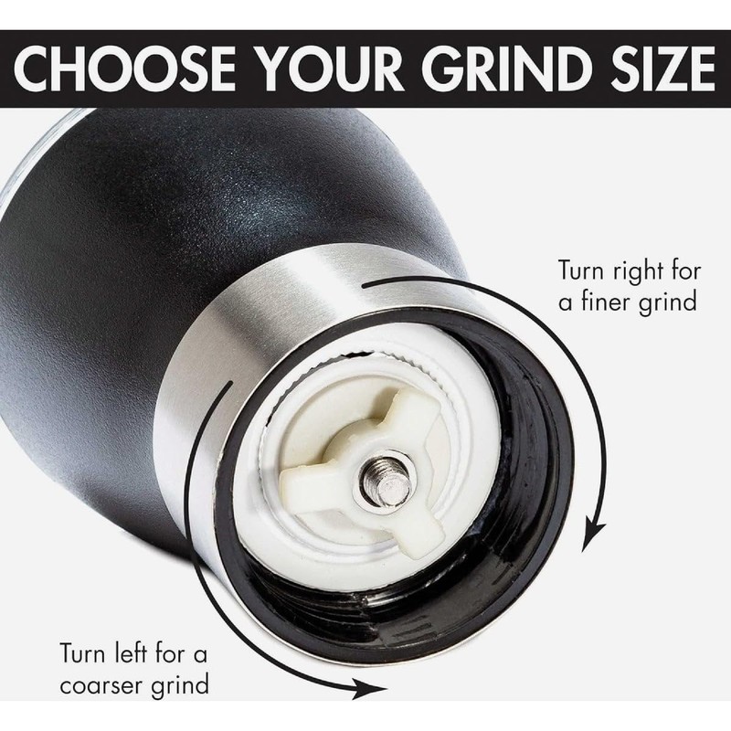 Primula Manual Adjustable Burr Coffee Grinder-Ceramic Mill & Brushed Stainless
