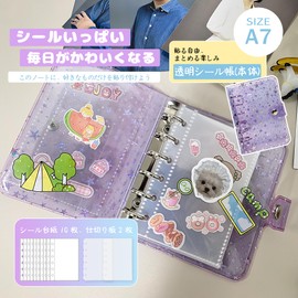 Sticker Book, a7 Girls, Sticker Notebook, Mount, Transparent Binder, Refill, 6 Holes, Binder, Seal Book, A7, Cute, Photography, Diary, Practical, School, Everyday Use