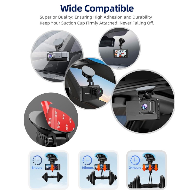 Double Sided Adhesive Sticky Pads for Dash Cam 4PCS, 2.83"