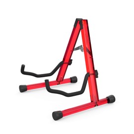 MUSO Acrylic Guitar Stand, Pro Instrument Stand, A-Frame Folding for Versatile Guitars, Bass,Ukulele, Banjo,Cello,Violin and Mandolin, Solid Durable Holder, Musician Mate (Red)