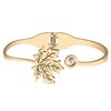 YAYAKO Stainless Steel Maple Leaf Bracelets Trendy Bangle Jewellery Palm