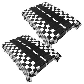 KOMBIUDA Simple Decorative Tablecloths 2pcs Large Rectangle Checkered Party Tablecloths Easy to Use