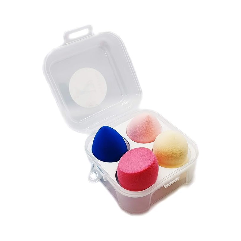 Esponjas de Maquillaje para Base 4 pack con estuche; Beauty