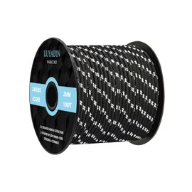 LUYADIN Paracord 240lb - Diameter 2mm Micro Utility Cord -3 Strand Parachute Spool Cord - 100ft 200ft,Paracord for Camping,Hiking,Fishing,Outdoor and DIY
