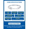 Short Clear Extension Cord 3FT, 1 Pack Single Skinny Extension