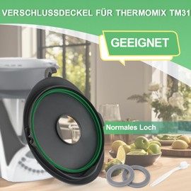 TGHongKy Rührtopf Deckel für Thermomix TM31 Mixtopf Deckel für TM31 Deckel Topf Küchenmaschine Zubehör Gute Abdichtung Inklusive Reinigungsbürste Und Dichtung 4 Teiliges Set XX